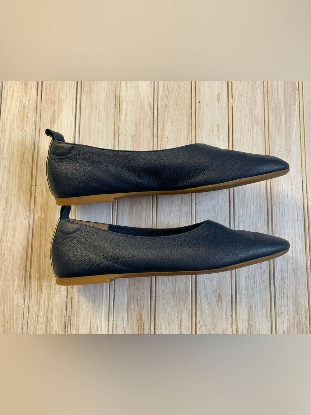 Everlane The Day Glove Navy Blue Leather Slip-On Flat Size 8.5 - Picture 9 of 9